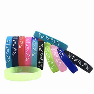 Personalized Cheap Custom Design Embossed Printed Wristbands