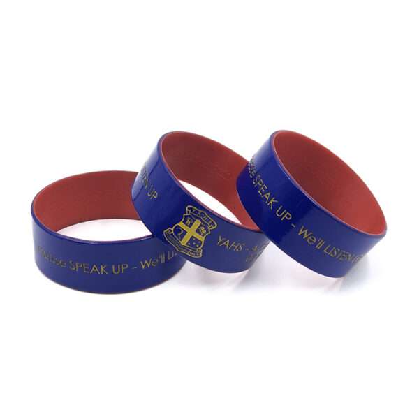 Beautifully Crafted Custom Color Coated Silicone Wristbands